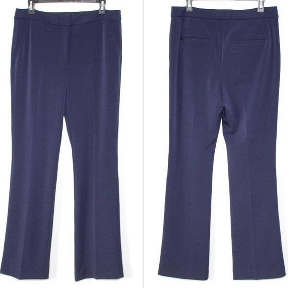 White House Black Market Essential The Slim Pants Navy Blue Women's 12 H13943 - Picture 11 of 12